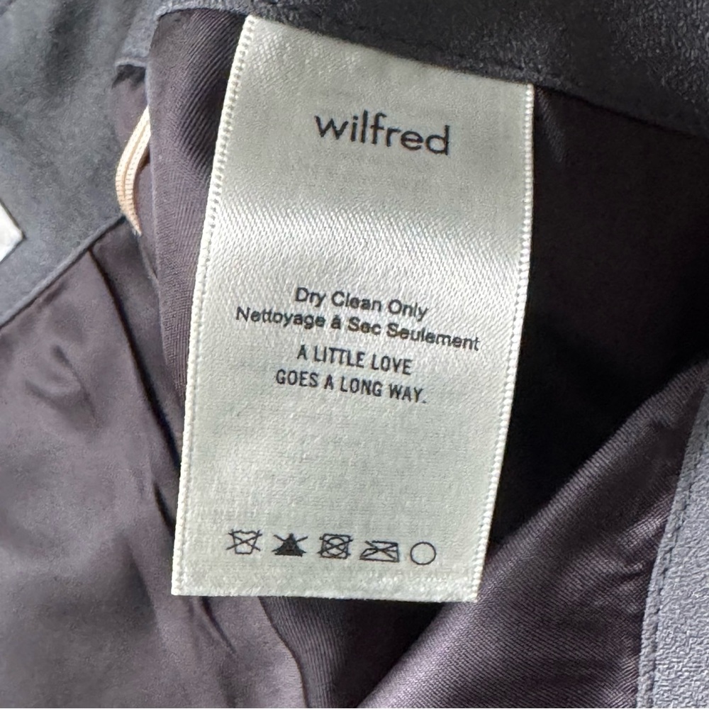 Wilfred Aritzia Womens 6 Pinstripe Skirt Charcoal Cashmere Wool Academia Preppy - Picture 6 of 7